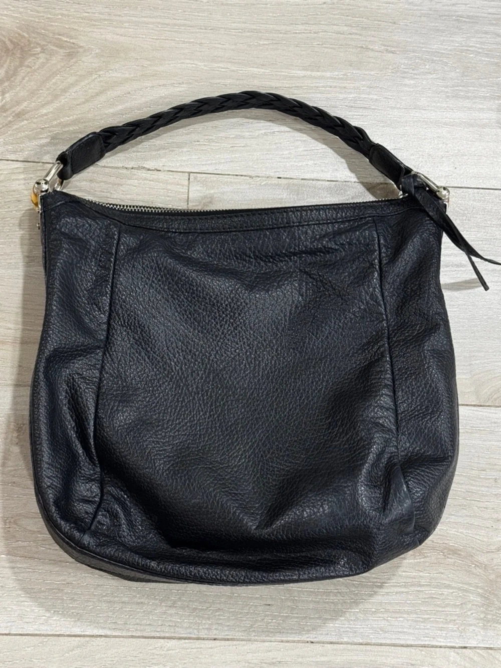 👜 Gucci Bamboo Bar Hobo Bag Black Leather Authentic - Picture 6 of 16